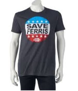 Ferris Bueller's Day Off Unisex Graphic Tee Size medium